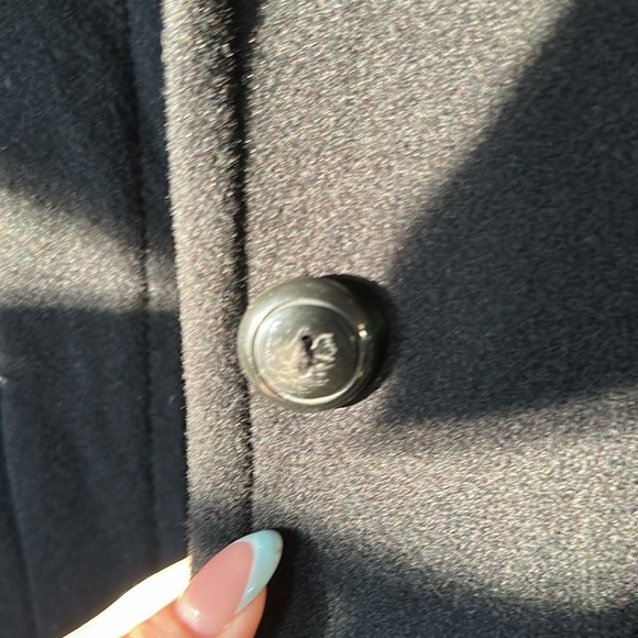 COLE HAAN | Black Trench Coat with Notched Lapel - Picture 4 of 16